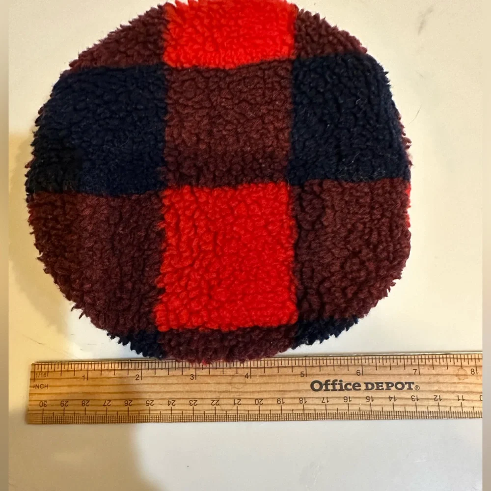 FRESH LIDS INC RED BLACK BUFFALO PLAID SHERPA BEANBAG 7” GAME TOSS CORN HOLE TOY